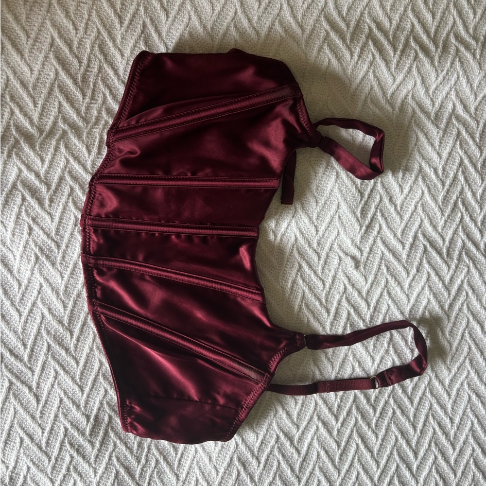 Target Burgundy Satin Bra